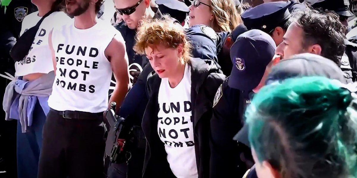 Susan Sarandon arrêtée lors d'une manifestation contre Netanyahu à New York